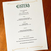 Costera menu