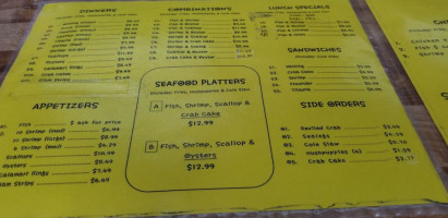 Captain J Seafood menu
