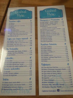 Cafeteria Y Heladeria Central Parc Paterna menu