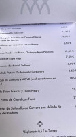 Ajo De Sopas (teatro) menu