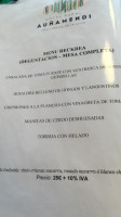Rural Auñamendi menu