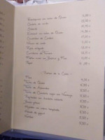 Hosteria Calvo menu