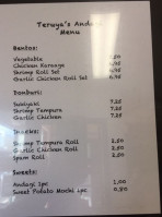 Teruya's Andagi menu