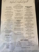 Roland's Seafood Grill menu