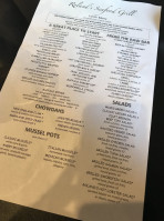 Roland's Seafood Grill menu