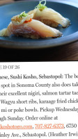 Sushi Kosho food