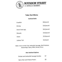 Bourbon Street By Single Barrel menu