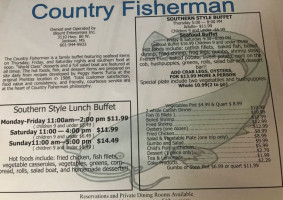 Country Fisherman Café menu