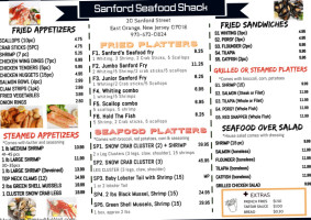 Sanford Fresh Seafood menu