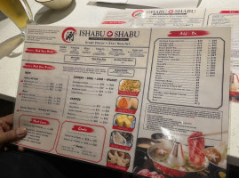 Ishabu Shabu menu