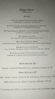 Bar Crudo menu