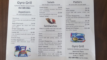 Gyro Grill menu