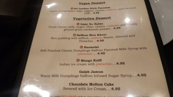 Masala Spice Indian Cuisine menu