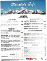 Mountain Cafe menu