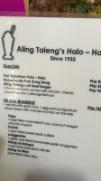 Aling Taleng’s Halo Halo menu
