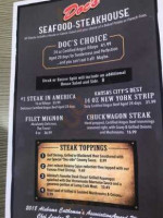 Doc's Seafood And Steaks menu