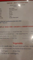 Pho Lee menu