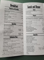 Bell Cafe Dinner menu