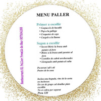 El Paller menu