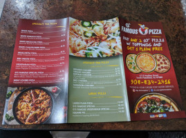G's Famous Pizza menu