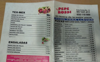 Pizzeria Tex-mex Pepe Rossi menu