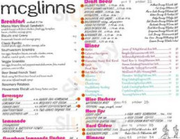 Mcglinn's Public House menu