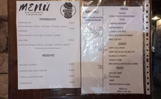 Bar Restaurante Lovely Pirenarium menu