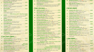 Gurkha Durbar Restaurant menu