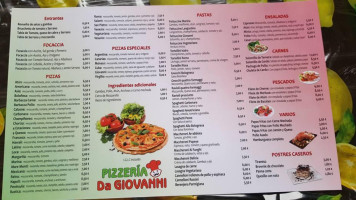Pizzeria Da Giovanni menu