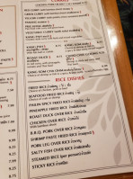 Pailin Thai Cuisine menu