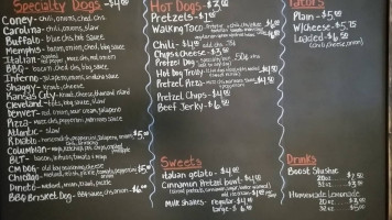 The Shack menu