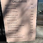 Chez Jeanine menu