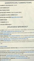 Bar Restaurante El Viento menu