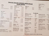 Chang Chang Chinese menu