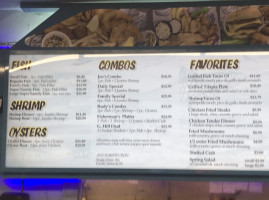 Rudy's Seafood menu