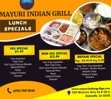 Mayuri Indian Grill food