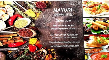 Mayuri Indian Grill menu