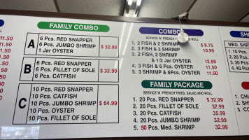 Kim's Fish World menu