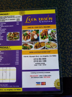 Luck Thai Pj menu