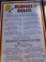 Anita's New Mexico Style Mexican Food . menu