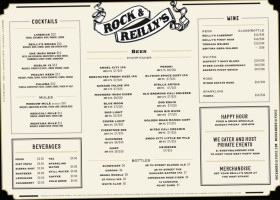 Rock Reilly's Usc Village Restaurant Bar Dine In Outdoor Dining menu