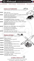 Nuevo Gonzalez menu