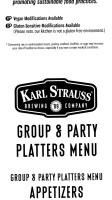 Karl Strauss Brewing Company menu