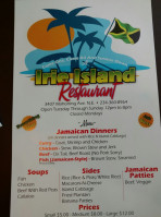 Irie Island Jamaican menu