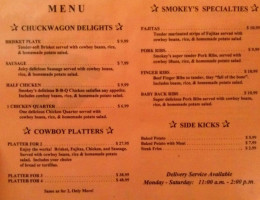 Smokey's Barbeque menu