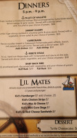 The Castaway Club On Lake Alexander menu