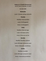 J.a.k Kitchen menu