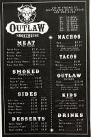 Outlaw Smokehouse menu
