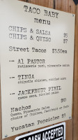 Taco Baby menu