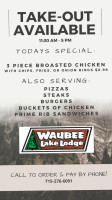 Waubee Lake Lodge menu